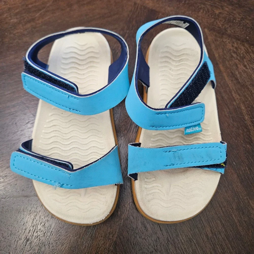 Native Jefferson Charley Shoes Kids C11 Red Blue EVA Water Sandals Lot of 2